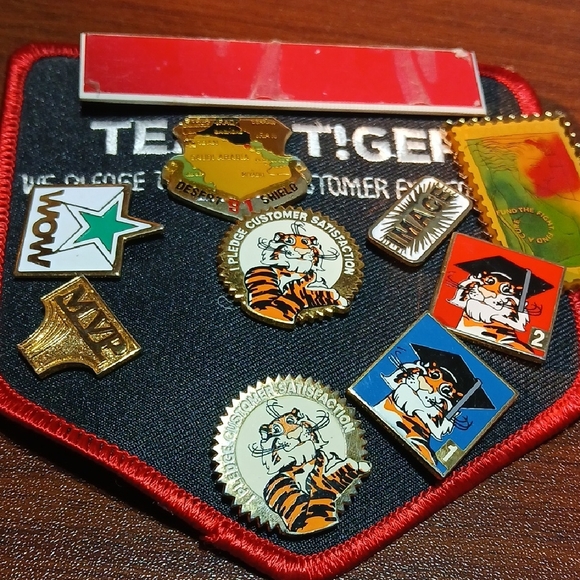 Vintage Enamel Pin Collection with Tiger Motif - Picture 1 of 4
